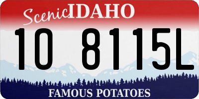 ID license plate 1O8115L