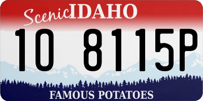 ID license plate 1O8115P