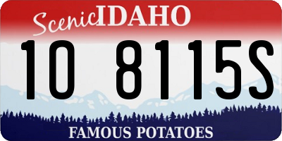 ID license plate 1O8115S