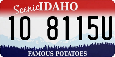 ID license plate 1O8115U