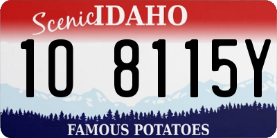 ID license plate 1O8115Y