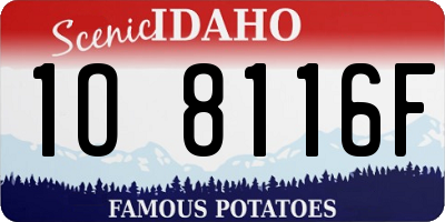 ID license plate 1O8116F