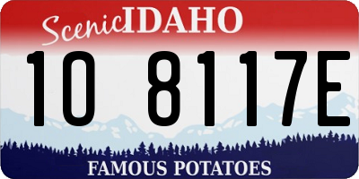 ID license plate 1O8117E