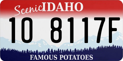 ID license plate 1O8117F