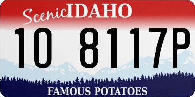 ID license plate 1O8117P