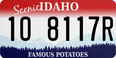 ID license plate 1O8117R