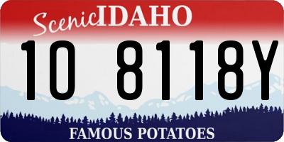ID license plate 1O8118Y