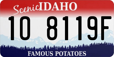 ID license plate 1O8119F