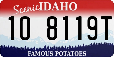 ID license plate 1O8119T