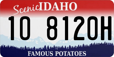 ID license plate 1O8120H