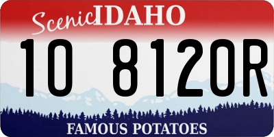 ID license plate 1O8120R