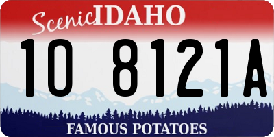 ID license plate 1O8121A