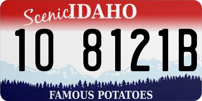 ID license plate 1O8121B