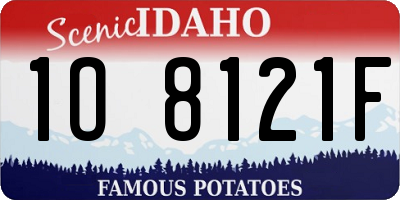 ID license plate 1O8121F
