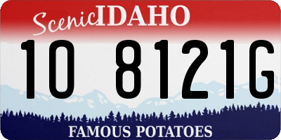 ID license plate 1O8121G