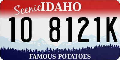 ID license plate 1O8121K