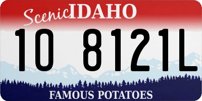ID license plate 1O8121L