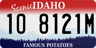 ID license plate 1O8121M