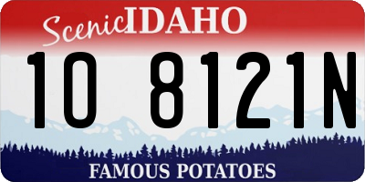 ID license plate 1O8121N