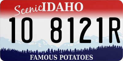 ID license plate 1O8121R