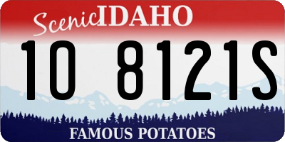 ID license plate 1O8121S