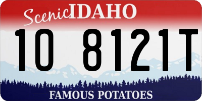 ID license plate 1O8121T