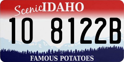 ID license plate 1O8122B