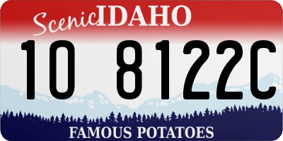 ID license plate 1O8122C