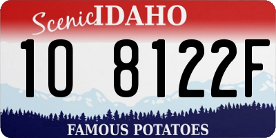 ID license plate 1O8122F