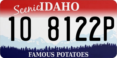 ID license plate 1O8122P