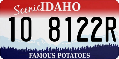 ID license plate 1O8122R
