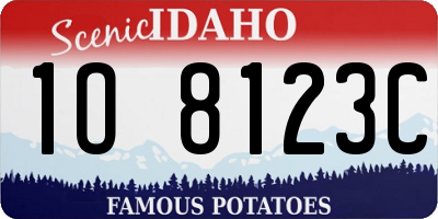 ID license plate 1O8123C