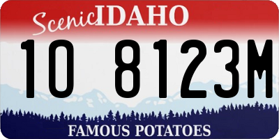 ID license plate 1O8123M