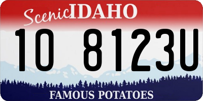 ID license plate 1O8123U