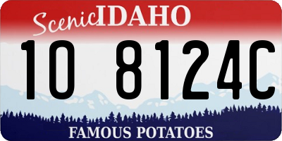 ID license plate 1O8124C
