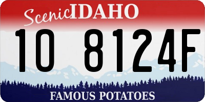 ID license plate 1O8124F