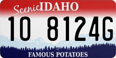 ID license plate 1O8124G