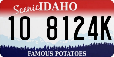 ID license plate 1O8124K