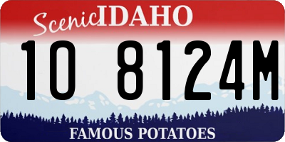 ID license plate 1O8124M