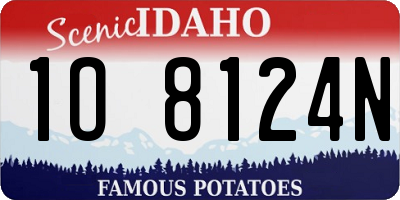 ID license plate 1O8124N