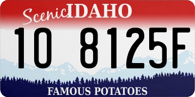 ID license plate 1O8125F