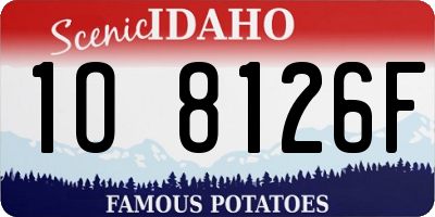 ID license plate 1O8126F