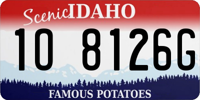 ID license plate 1O8126G