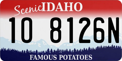 ID license plate 1O8126N