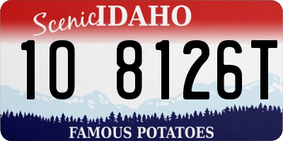 ID license plate 1O8126T