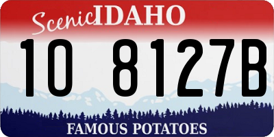 ID license plate 1O8127B