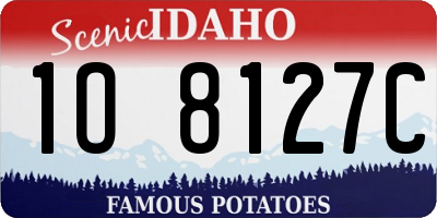 ID license plate 1O8127C