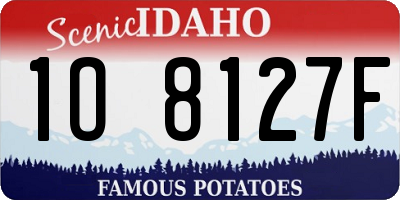 ID license plate 1O8127F