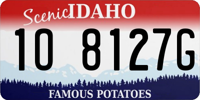 ID license plate 1O8127G