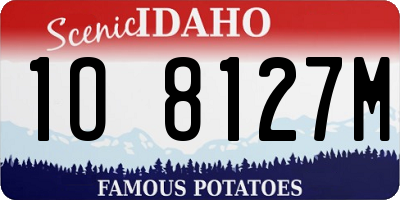 ID license plate 1O8127M